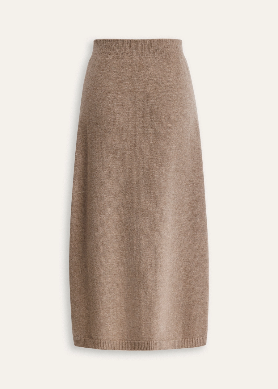 Бежевая юбка из кашемира